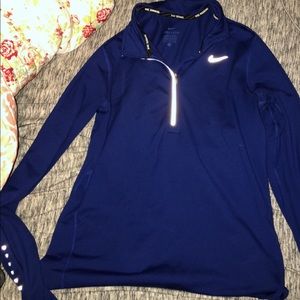 Blue nike running long sleeve